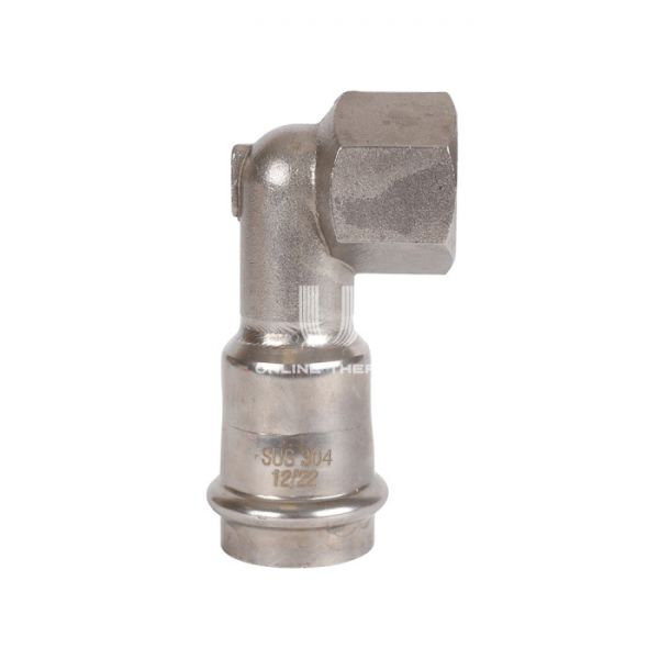 Угольник-вставка переходной однораструбный с внутренней резьбой Rommer RSS-0009-002834, 3/4"?28 мм, пресс-обжим