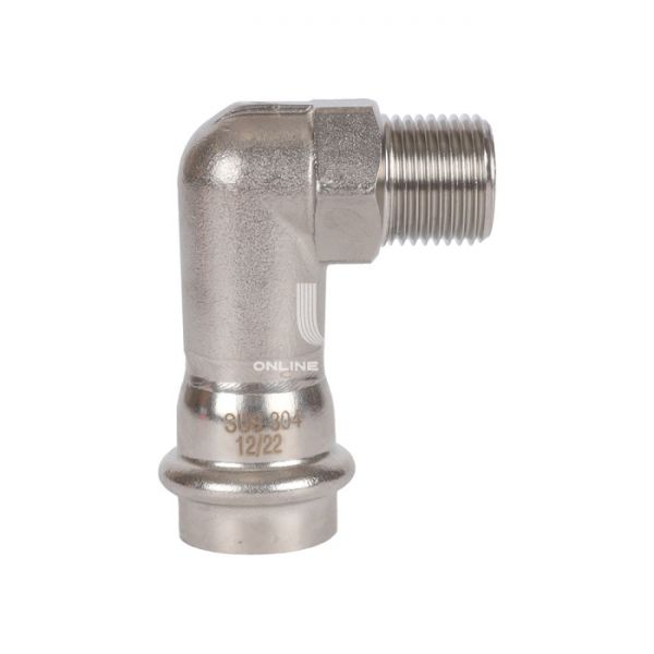 Угольник-вставка переходной однораструбный с внутренней резьбой Rommer RSS-0010-002212, 1/2"?22 мм, пресс-обжим