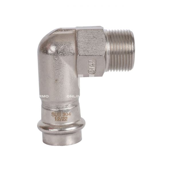 Угольник-вставка переходной однораструбный с внутренней резьбой Rommer RSS-0010-002234, 3/4"?22 мм, пресс-обжим