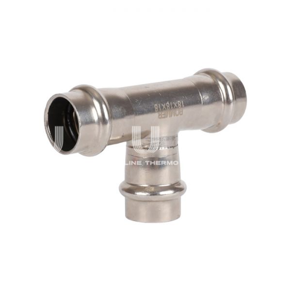 Тройник трераструбный равносторонний Rommer RSS-0013-000018, 18 мм, пресс-обжим