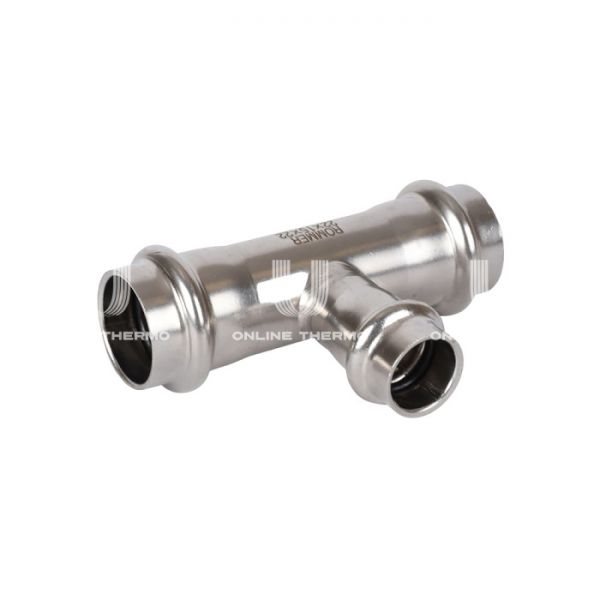 Тройник трераструбный переходной Rommer RSS-0014-221522, 22?15?22 мм, пресс-обжим