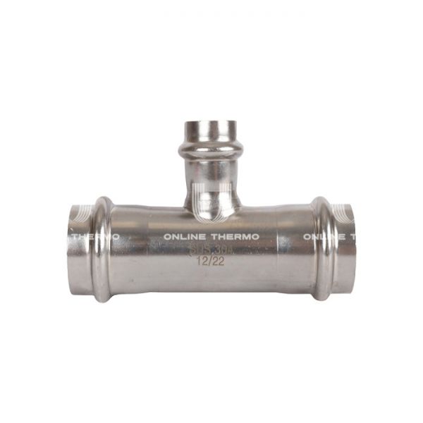 Тройник трераструбный переходной Rommer RSS-0014-281528, 28?15?28 мм, пресс-обжим