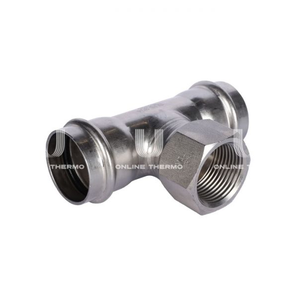 Тройник двураструбный переходной с внутренней резьбой Rommer RSS-0015-000351, 1"?35 мм, пресс-обжим