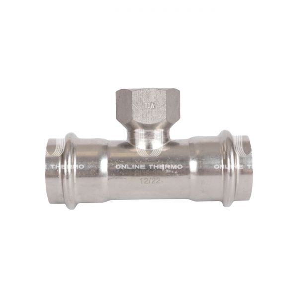 Тройник двураструбный переходной с внутренней резьбой Rommer RSS-0015-000421, 1"?42 мм, пресс-обжим