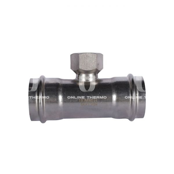 Тройник двураструбный переходной с внутренней резьбой Rommer RSS-0015-000541, 1"?54 мм, пресс-обжим