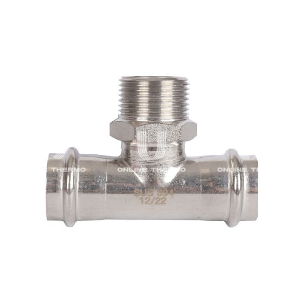 Тройник двураструбный переходной с внутренней резьбой Rommer RSS-0016-000281, 1"?28 мм, пресс-обжим