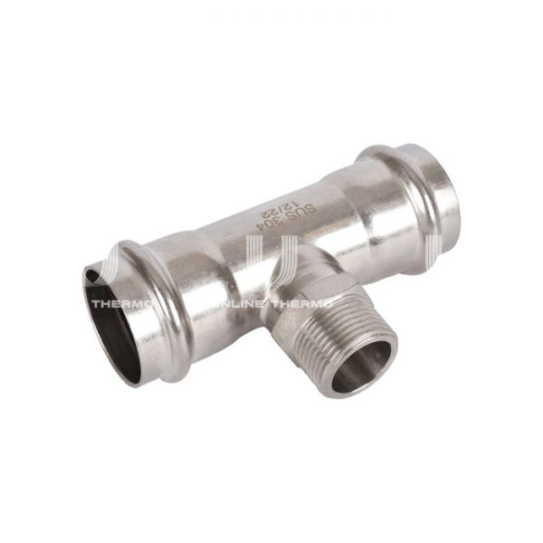 Тройник двураструбный переходной с внутренней резьбой Rommer RSS-0016-000421, 1"?42 мм, пресс-обжим