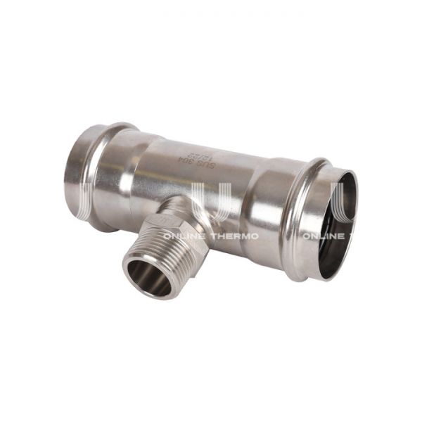 Тройник двураструбный переходной с внутренней резьбой Rommer RSS-0016-000541, 1"?54 мм, пресс-обжим