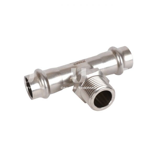 Тройник двураструбный переходной с внутренней резьбой Rommer RSS-0016-001512, 1/2"?15 мм, пресс-обжим