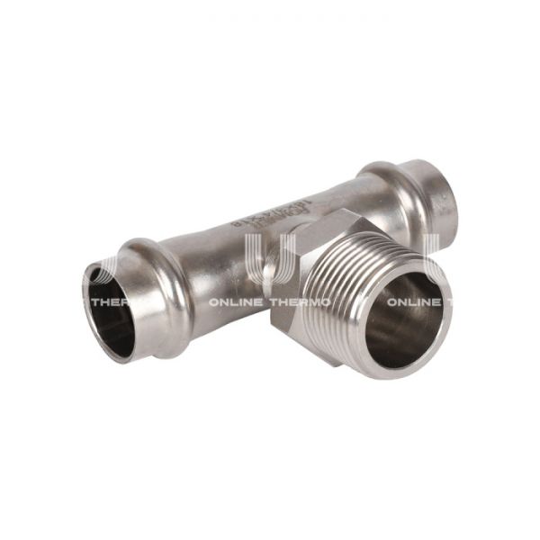 Тройник двураструбный переходной с внутренней резьбой Rommer RSS-0016-001834, 3/4"?18 мм, пресс-обжим