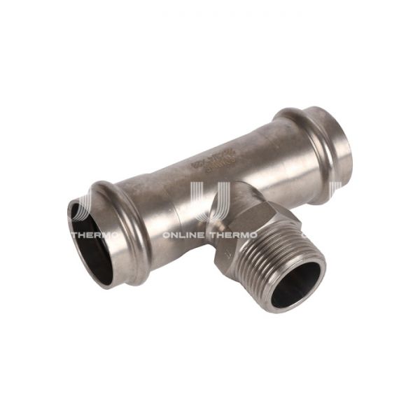 Тройник двураструбный переходной с внутренней резьбой Rommer RSS-0016-002834, 3/4"?28 мм, пресс-обжим