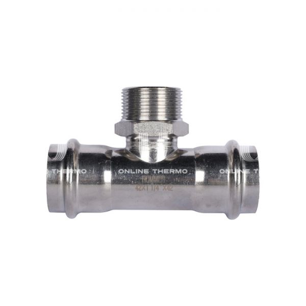 Тройник двураструбный переходной с внутренней резьбой Rommer RSS-0016-042114, 1 1/4"?42 мм, пресс-обжим