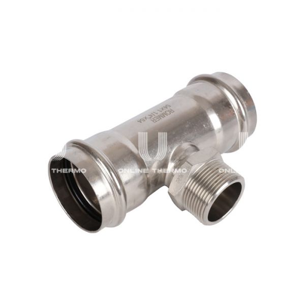 Тройник двураструбный переходной с внутренней резьбой Rommer RSS-0016-054114, 1 1/4"?54 мм, пресс-обжим