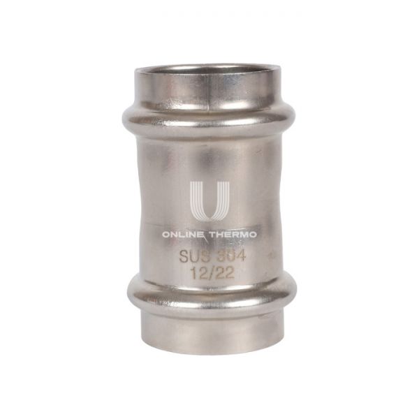 Муфта двураструбная равносторонняя Rommer RSS-0017-000028, 28 мм, пресс-обжим