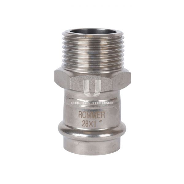 Переходник однораструбный с внутренней резьбой Rommer RSS-0021-000281, 1"?28 мм, пресс-обжим