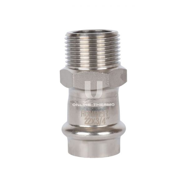 Переходник однораструбный с внутренней резьбой Rommer RSS-0021-002234, 3/4"?22 мм, пресс-обжим