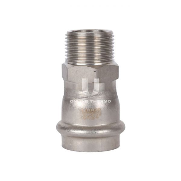 Переходник однораструбный с внутренней резьбой Rommer RSS-0021-002834, 3/4"?28 мм, пресс-обжим