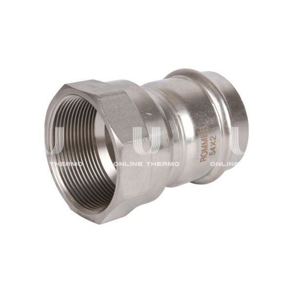 Переходник однораструбный с внутренней резьбой Rommer RSS-0022-000542, 2"?54 мм, пресс-обжим