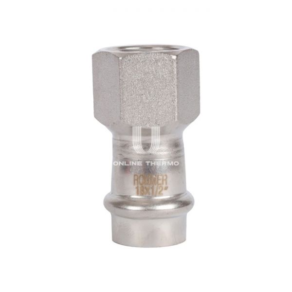 Переходник однораструбный с внутренней резьбой Rommer RSS-0022-001812, 1/2"?18 мм, пресс-обжим