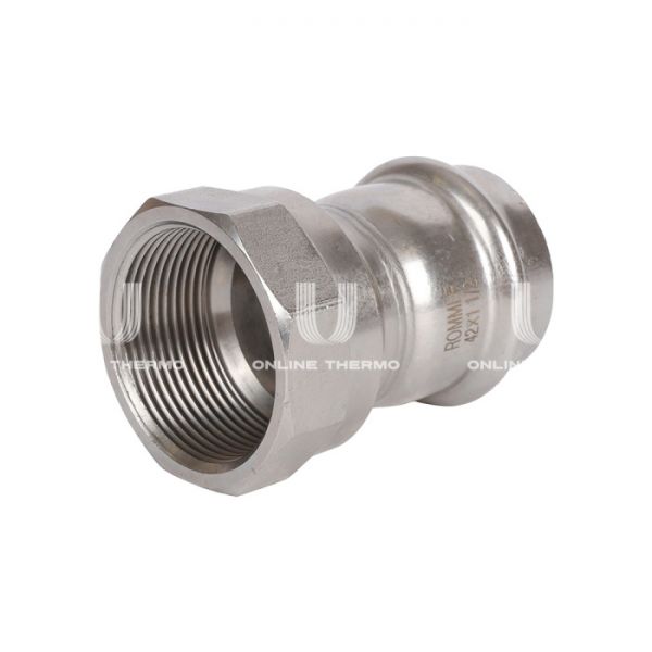 Переходник однораструбный с внутренней резьбой Rommer RSS-0022-042112, 1 1/2"?42 мм, пресс-обжим