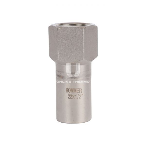 Вставка переходная с внутренней резьбой Rommer RSS-0023-002212, 1/2"?22 мм, пресс-обжим