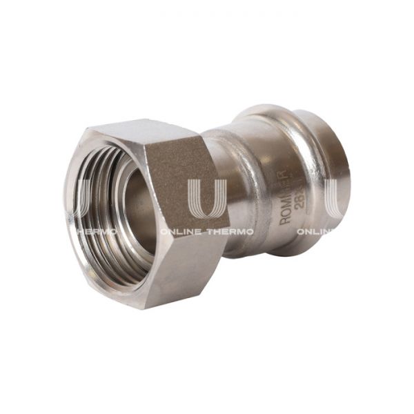 Переходник однораструбный с накидной гайкой Rommer RSS-0026-000281, 1"?28 мм, пресс-обжим