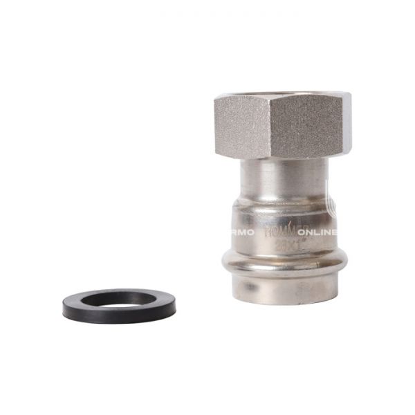 Переходник однораструбный с накидной гайкой Rommer RSS-0026-000281, 1"?28 мм, пресс-обжим