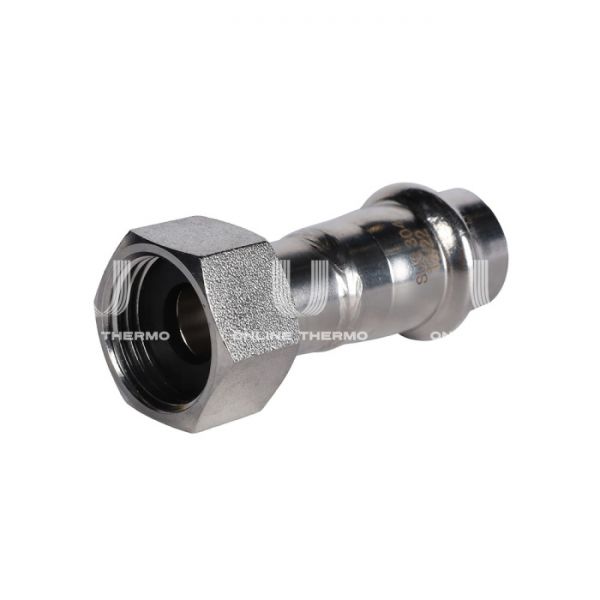 Переходник однораструбный с накидной гайкой Rommer RSS-0026-001512, 1/2"?15 мм, пресс-обжим