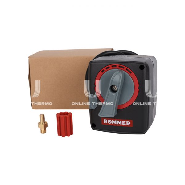 Сервопривод Rommer RVM-0005-230001, для 3-ходовых клапанов, 220 В, 90°, 120 с, 1 м