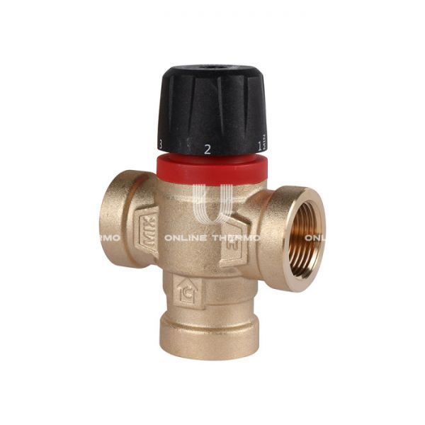 Термостатический смесительный клапан Rommer RVM-0112-166020 ВР 3/4", Kvs 1.6, PN5, 35-60°C