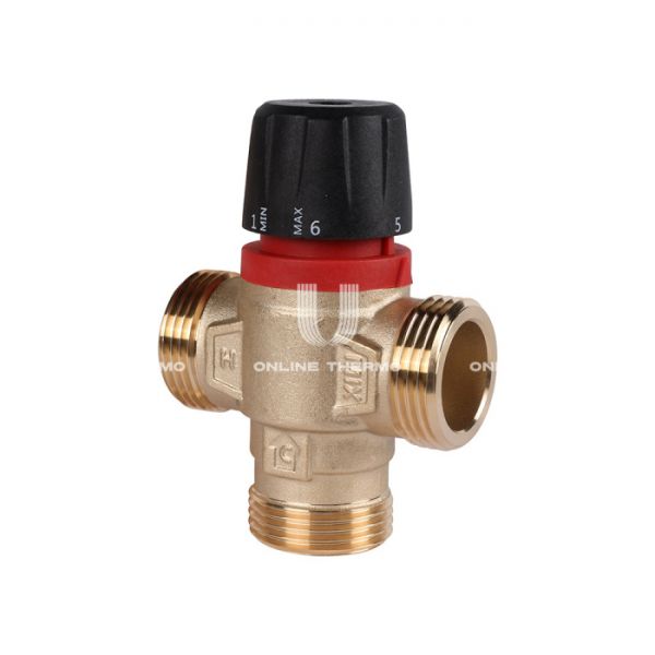 Термостатический смесительный клапан Rommer RVM-0132-166025 НР 1", Kvs 1.6, PN5, 35-60°C