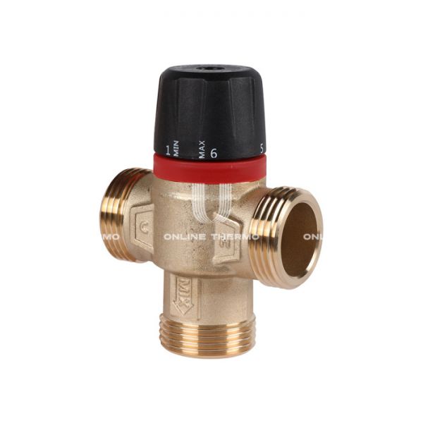 Термостатический смесительный клапан Rommer RVM-1131-236525 НР 1", Kvs 2.3, PN5, 30-65°C