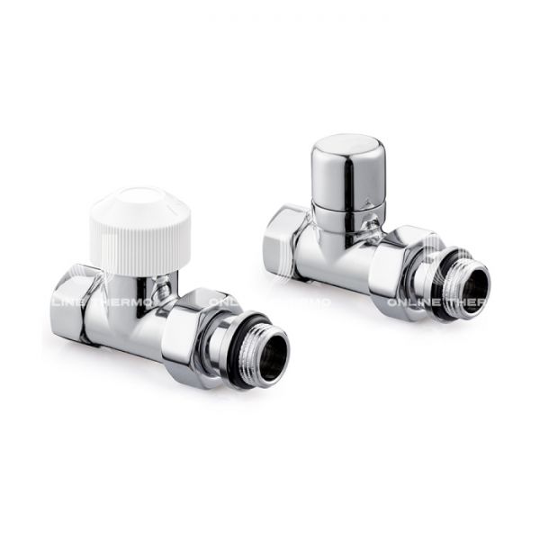 Комплект термостатический прямой с запорным клапаном Royal Thermo Design RTE 07.0015 RT (НС-1460840), DN15 1/2" ВР-НР, без преднастройки