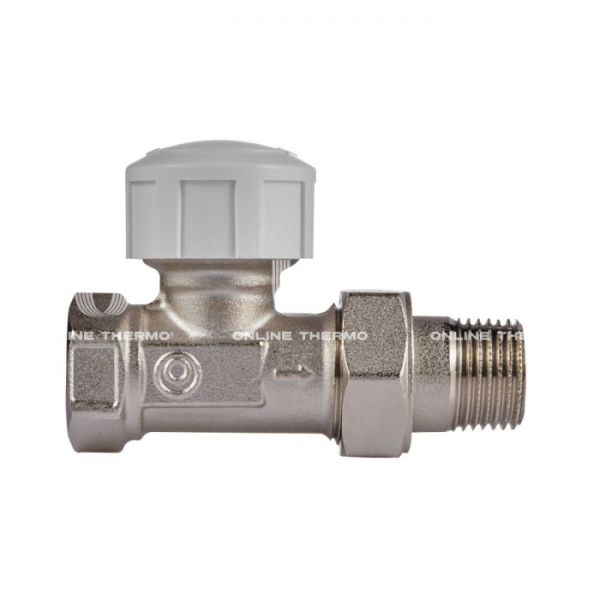 Комплект термостатический прямой с запорным клапаном Royal Thermo RTE 07.013 (НС-1442893), DN15 1/2" ВР-НР, без преднастройки