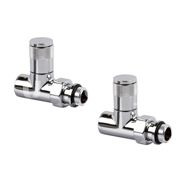 *Комплект радиаторных клапанов (вентилей) ручной регулировки Royal Thermo Piano RTE 50.024 1/2" ВР-НР, прямой, с антипротечкой, комплект из 2 шт.