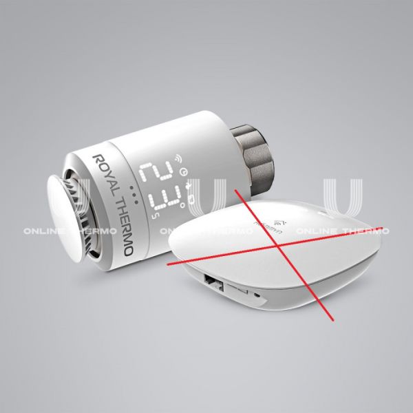 Термостатическая головка (термостат) Royal Thermo Smart Heat RTE 77.001, электронная, M30х1.5 + Click, белая