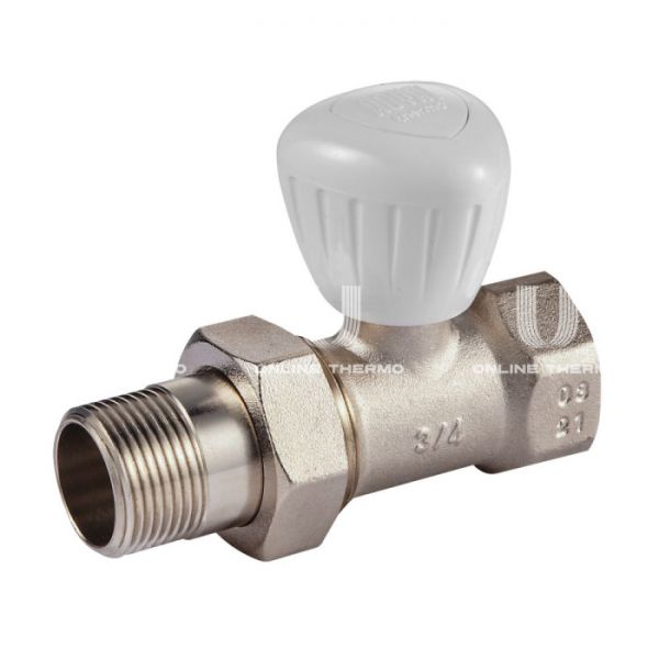 Комплект радиаторных прямых клапанов ручной регулировки Royal Thermo RTO 50.010 3/4" ВР-НР, 2 шт.