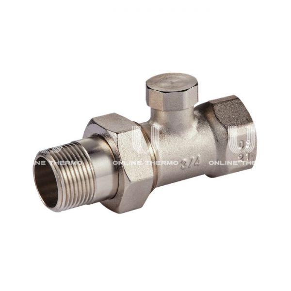Комплект радиаторных прямых клапанов ручной регулировки Royal Thermo RTO 50.010 3/4" ВР-НР, 2 шт.