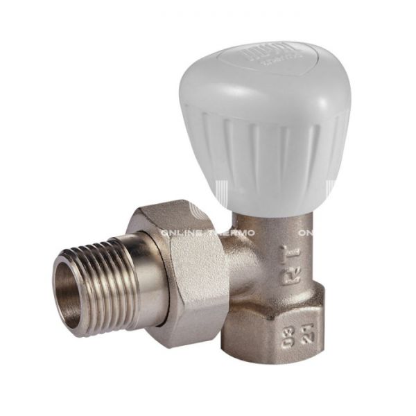 Комплект радиаторных угловых клапанов ручной регулировки Royal Thermo RTO 50.011 1/2" ВР-НР, 2 шт.