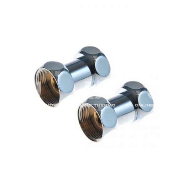 Прямое соединение для полотенцесушителей Royal Thermo SG 730SCH1005 1"х3/4", 2 шт., с накидной гайкой, хром
