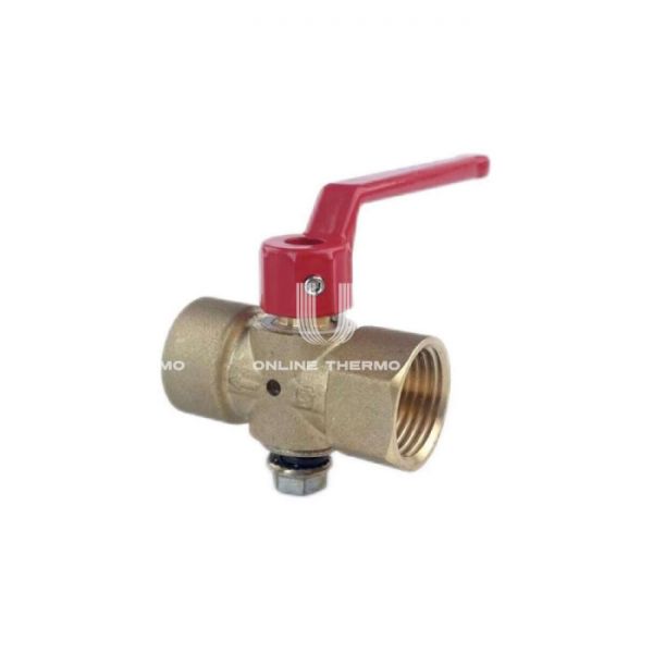 Кран запорный трехходовой SantechSystems 1/2" ВР, для манометра, ручка-рычаг