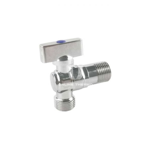 Кран шаровый угловой для сантехнических приборов SantechSystems 1/2" НР, ручка-флажок