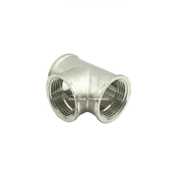 Тройник равносторонний с внутренней резьбой SantechSystems ВР 1", никелированный