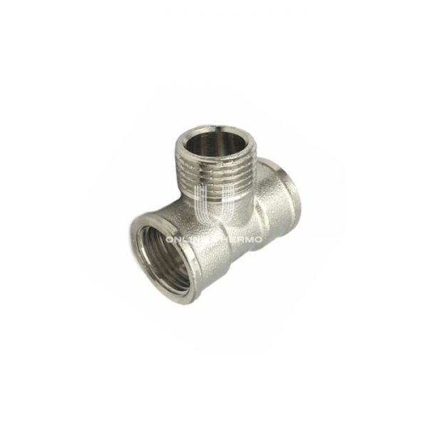 Тройник равносторонний с внутренней и наружной резьбой SantechSystems ВР-НР 3/4", никелированный