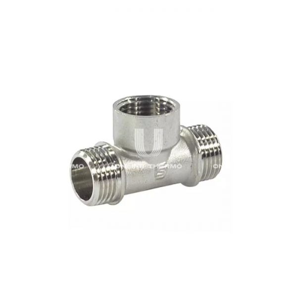 Тройник равносторонний с внутренней и наружной резьбой SantechSystems ВР-НР 3/4", никелированный