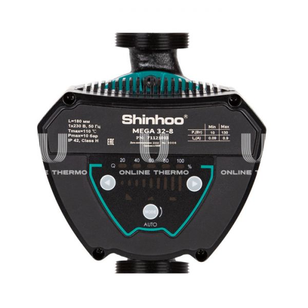 Насос циркуляционный Shinhoo MEGA 25-12 71121002, с гайками, база 180 мм