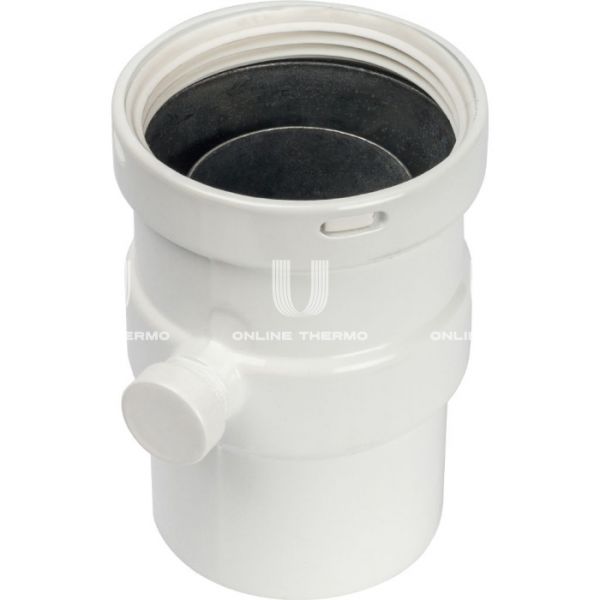 Элемент дымохода Stout вертикальный  D80  п/м с патрубком для отвода конденсата