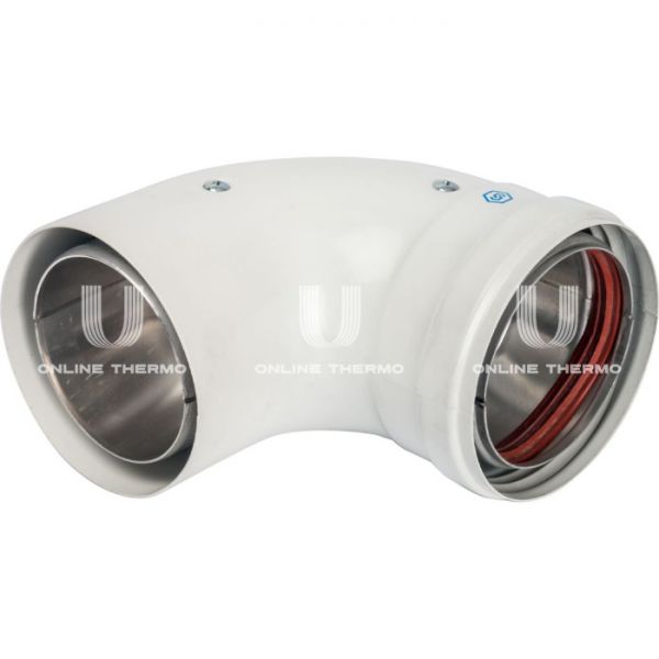 Элемент дымохода Stout DN 80 отвод 90° утепленный п/м