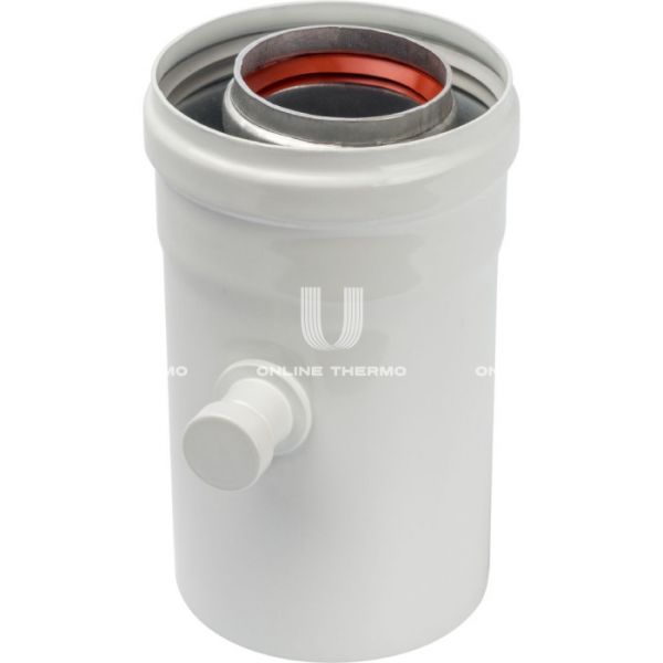 Элемент дымохода Stout конденсатосборник горизонт. DN60/100, п/м уплотнения в комплекте