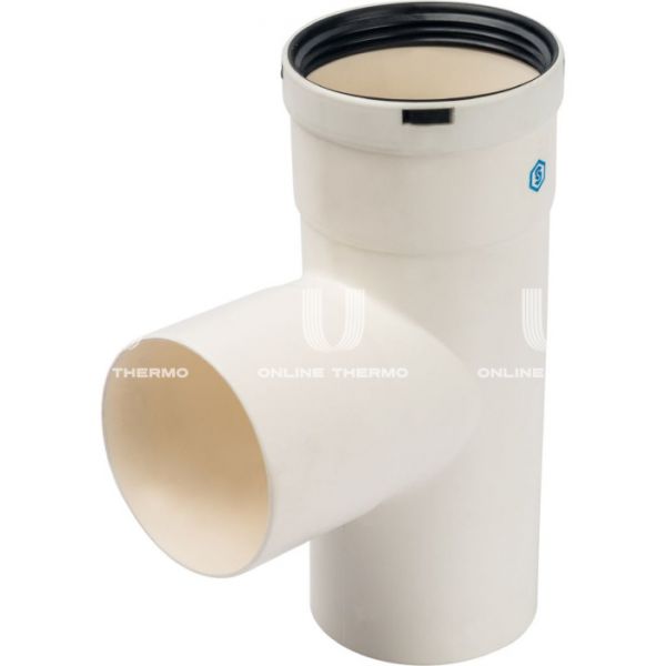 Элемент дымохода Stout конденсац. тройник T образн DN80 п/п/м PP-FE